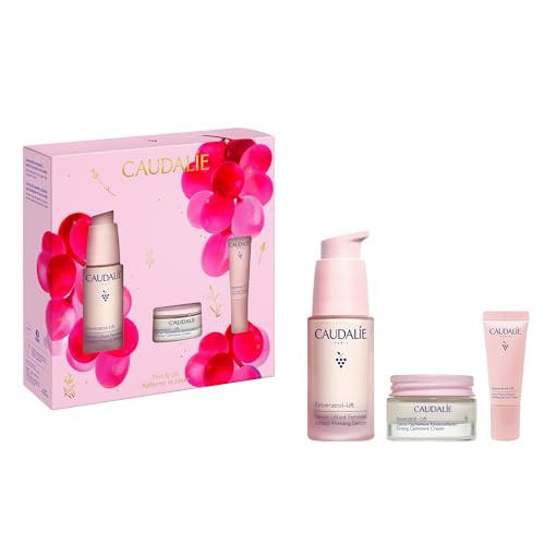 Caudalie Resveratrollift Lift And Firm Essentials Skin Care Set 126 Value Includes Fullsize Resveratrollift Retinol Alternative Serum plus 2 Travelsize Products.