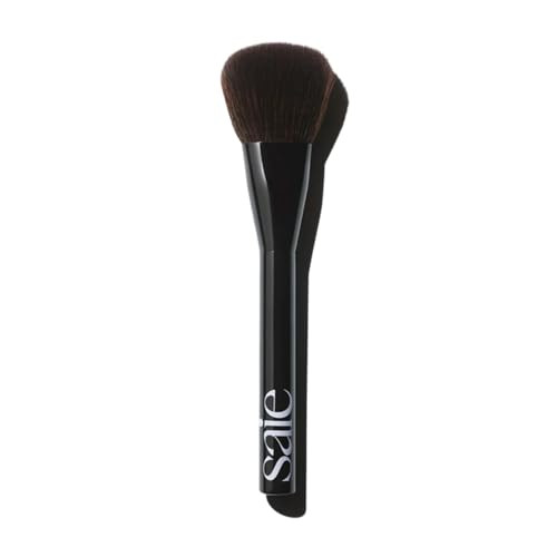 Saie Powder Blush Brush Fluffy Makeup Brush For Cheeks Ultrasoft Tapered Bristles For A Precise Diffused Application For Pressed Or Loose Powder Face Makeup Bronzer plus Blush Vegan 1 Count