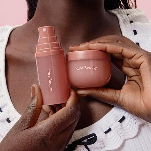 Rare Beauty Mini Find Comfort Awaken Confidence Body Essentials Set Mini Bouncy Body Cream And Mini Body And Hair Fragrance Mist.