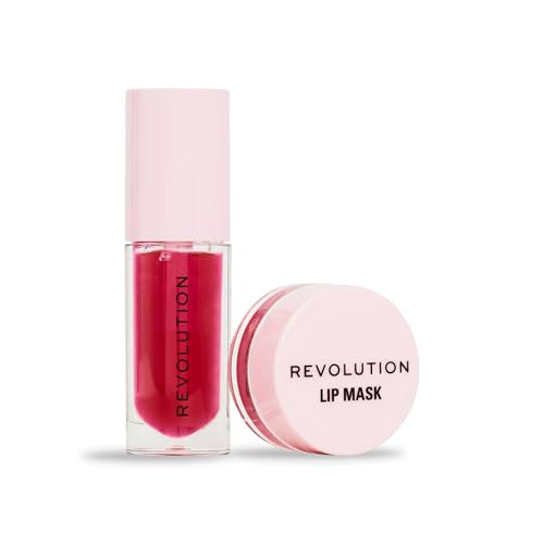 Revolution Beauty London Revolution Beauty Cherry Lip Oil Set Holiday Set With Cherry Glaze Lip Oil And Mask Nourishing And Conditioning Vegan And Crueltyfree