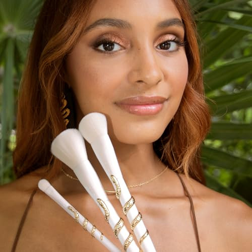 Tarte Secrets From The Brush Set Makeup Brushes For Cheek Eyeshadow Complexion For Cream Liquid And Powder Vegan And Crueltyfree