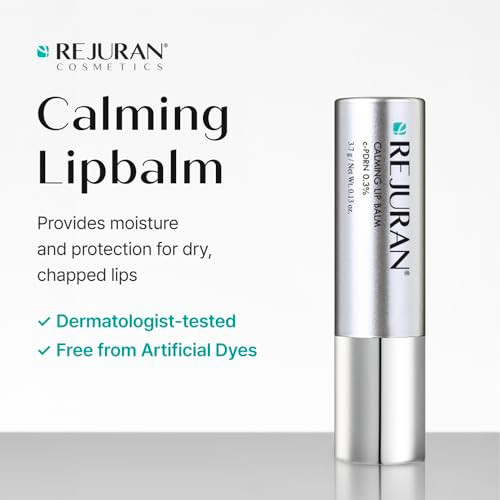 Rejuran Calming Lip Balm Cpdrn Deep Moisturizing And Soothing Care For Dry Chapped Lips With Shea Butter And Jojoba Ester Nonsticky Formula. Gentle On All Skin Types Korean Lip Care. 3.7G