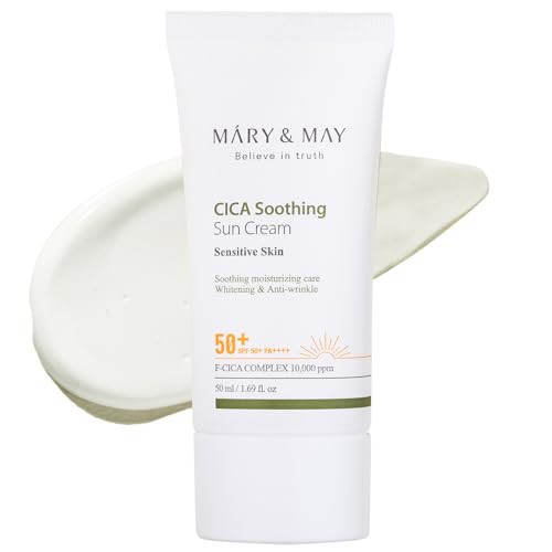 MaryandMay Maryandmay Cica Soothing Sun Cream Spf50plus Paplusplusplusplus 50Mllight Absorption Nonsticky Spf Hydration No White Cast Cica Facial Daily Carecruelty Vegan 1.69 Fl Oz