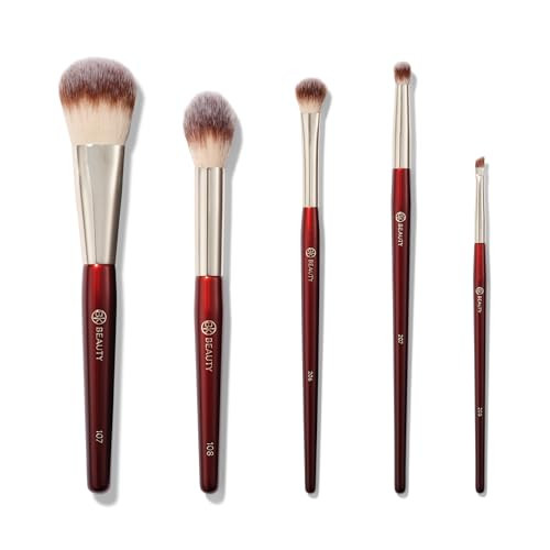 Bk Beauty Precision Brush Collection 5Pc Professional Makeup Brush Set For Bronzer Blush Contour Powder And Eye Makeuppremium Face Brushes For Flawless Application