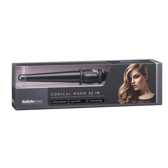 babyliss 32-19 mm Black Pro Dial a Heat Wand