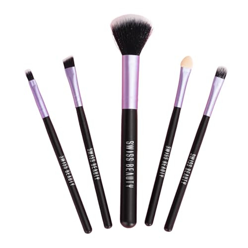 Swiss Beauty Makeup Brushes Set Makeup Accessory Purple 100G