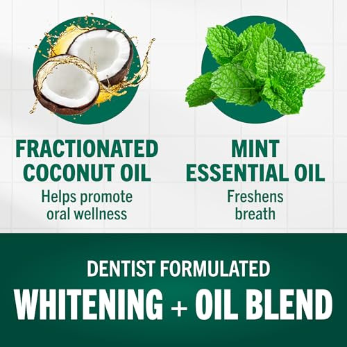 Therabreath Whitening plus Oil Blend Oral Rinse Smooth Mint alcoholfree Peroxidefree Helps Whiten Teeth Freshens Breath 16 Fl Oz
