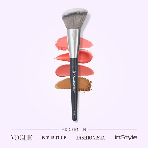 Bk Beauty Angie Hot And Flashy A507 Angled Blush Brush For Blush Bronzer And Contour Fluffy Angled Brush For Seamless Streakfree Finish