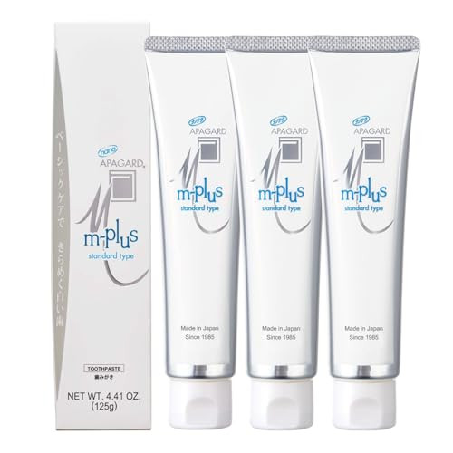 Apagard Mplus Sangis Nanohydroxyapatite Toothpaste For Naturally Whiter Teeth No Fluoride For Family Use Mild Mint Flavor 125G 4.4 Oz Pack Of 3
