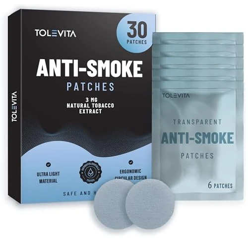 Tolevita Antismoke Herbal Patches Circle Shape 3Mg Blue Quit To Help Reduce Cravingsherbal Stop Aid For A Healthier Lifestyle 30 Patches