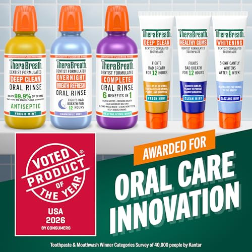 Therabreath Complete Mouthwash Revitalizing Mint 2Pack6In1 Benefits Alcoholfree 16 Fl Oz