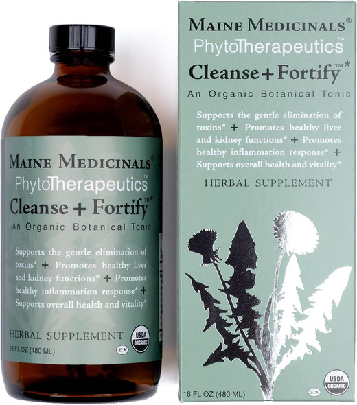 Maine Medicinals Cleanse  Fortify Organic Liver Detox and Kidney Cleanse with Adaptogens  USDA Certified Organic