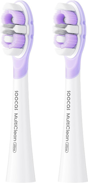 Soocas Multiclean Ultra Soft Electric Toothbrush Replacement Heads Compatible with Both NEOS  and NEOS II Ultra 2 Brush Heads Soft Bristles