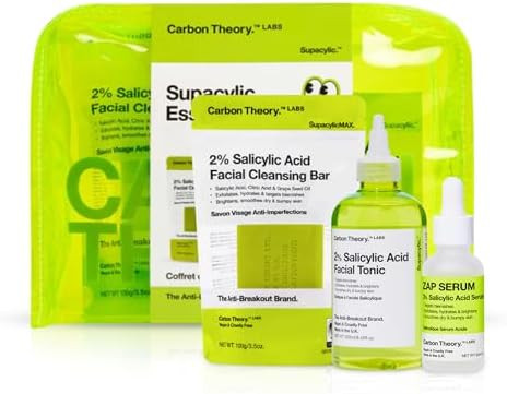 Carbon Theory Vitamin C Skincare Essentials Set | Complete Skincare Set for Tired Looking Skin Including Face Serum, Toner and Face Cleansing Bar with Vitamin C