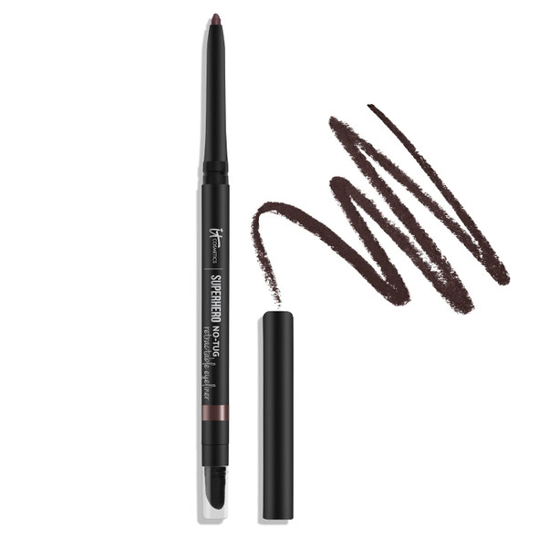 IT Cosmetics Superhero No-Tug Waterproof Retractable Eyeliner | Smudge-proof Eye Pencil for Soft Diffused Eye Makeup, All Day Wear, Creamy No-Tug Formula, Twist-up Mechanical Pencil
