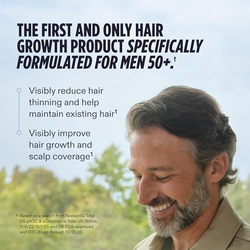 Nutrafol Men 50+ Hair Growth Supplements, Age 50+, 1-Month Bottle | #1 Dermatologist-Recommended Hair Growth Supplement Brand, Clinically Tested for Visibly Thicker Hair and Scalp Coverage