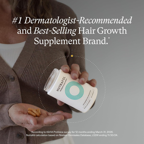 Nutrafol Women's Balance Hair Growth Supplements, Age 45+, 1-Month Pouch | #1 Dermatologist-Recommended Hair Growth Supplement Brand, Clinically Tested for Visibly Thicker Hair and Scalp Coverage