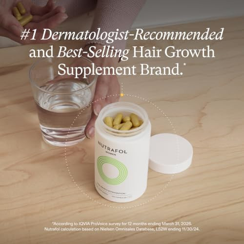 Nutrafol Women Hair Growth Supplements, Ages 18-44, 1-Month Pouch | #1 Dermatologist-Recommended Hair Growth Supplement Brand, Clinically Tested for Visibly Thicker Hair and Scalp Coverage 6a7c3d8e4af06