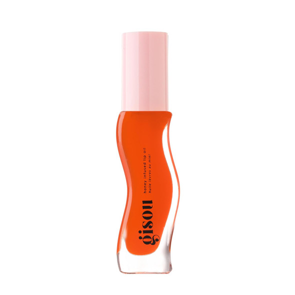 Gisou Honey Infused Lip Oil  Clear pink shimmer sugary watermelon scent intense hydration and  glossy shine no stickiness