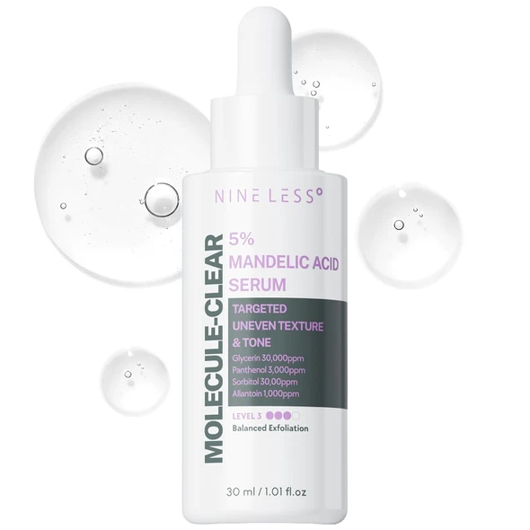 NINELESS Molecule-Clear 5% Glycolic Acid Serum AHA Exfoliating Lv4 Intensive Panthenol Sodium