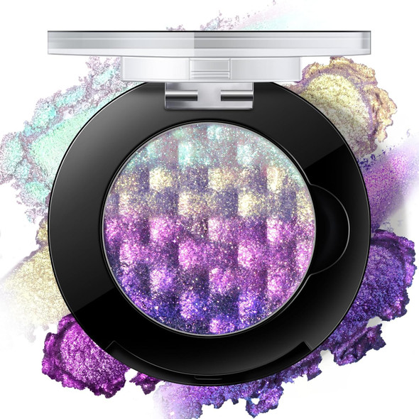 Noerrors Chameleon Eyeshadow Multichrome Face Highlighter Palette Holographic Eyeshadow Palette