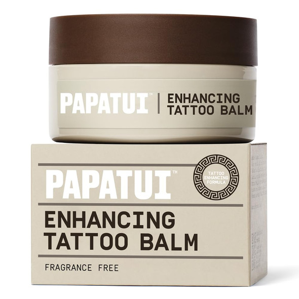 PAPATUI by Dwayne Johnson Enhancing Tattoo Balm Fragrance Free Tattoo Balm Revitalizes and Brightens Tattoos Fast Absorbing Formula Made with Vitamin E Fragrance Free