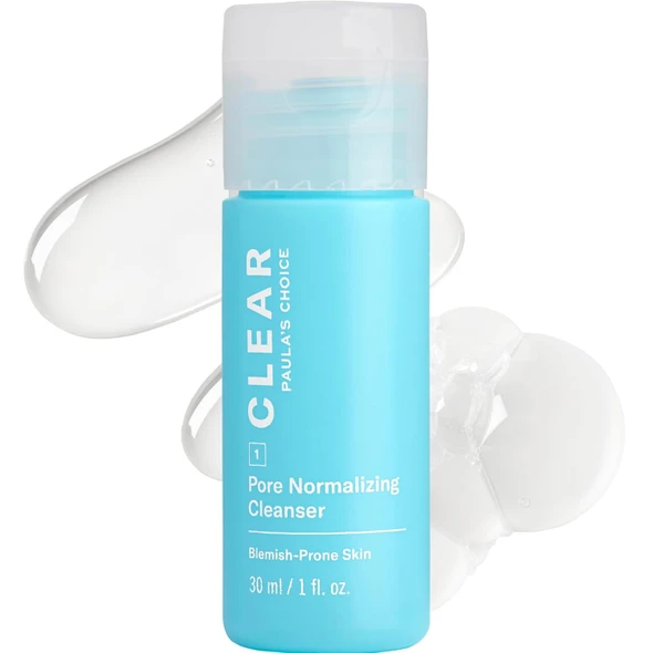 Paula's Choice CLEAR Pore Normalizing Acne Facial Cleanser  Salicylic Acid Face Wash for Clogged and  Enlarged Pores Redness and  Blackhead Prone Skin Fragrance Free