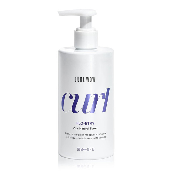 COLOR WOW Curl Wow Flo-etry – Vital Natural Serum | Lightweight moisturizing leave-in serum for dry, dehydrated, natural curls. Hydrates deeply without weighing hair down.