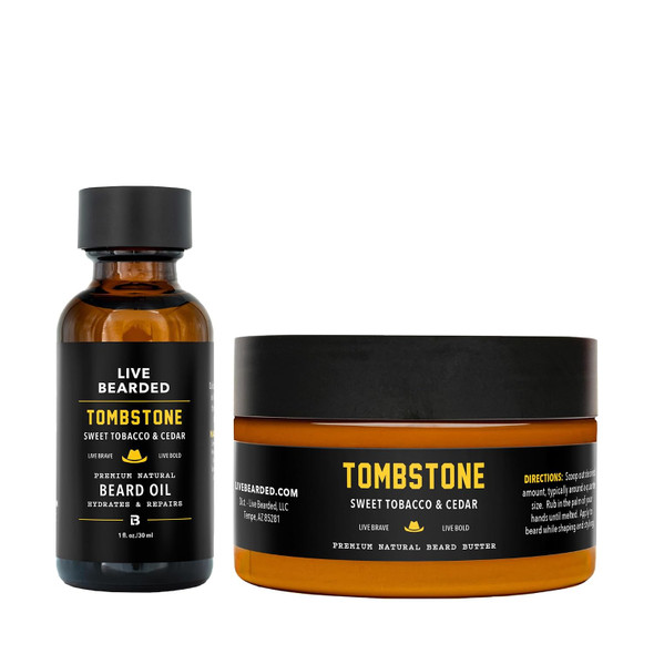 Live Bearded® Beard Oil & Butter Grooming Kit, 1880 Scent