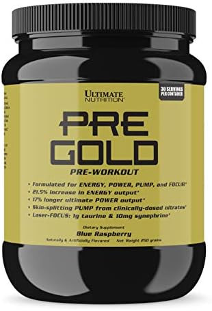 Ultimate Nutrition PRE Gold Preworkout Powder with Beta Alanine Taurine