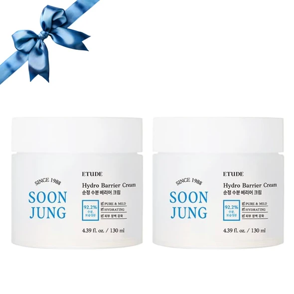 ETUDE SoonJung Hydro Barrier Gel Cream Duo  Sensitive Skin Gel face moisturizer for sensitive skin with panthenol and madecassosid  lightweight soothing  non-comedogenic hydration.