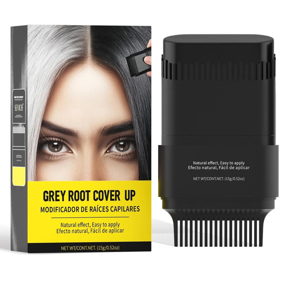 Gowwim Root Touch up Powder Instantly Gray Hair Cover up Hairline Powder for Women and Men Waterproof and Sweatproof Root Cover Up Long-Lasting for Thinning and Loss Hair Black4  15g