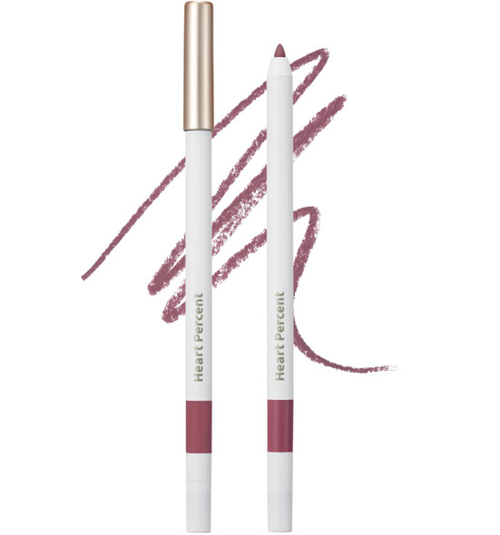 Heart Percent Dote On Mood Lip Pencil Slim Defines and Fills Creamy Lip Liner Retractable Lipstick Pencil with Built In Sharpener