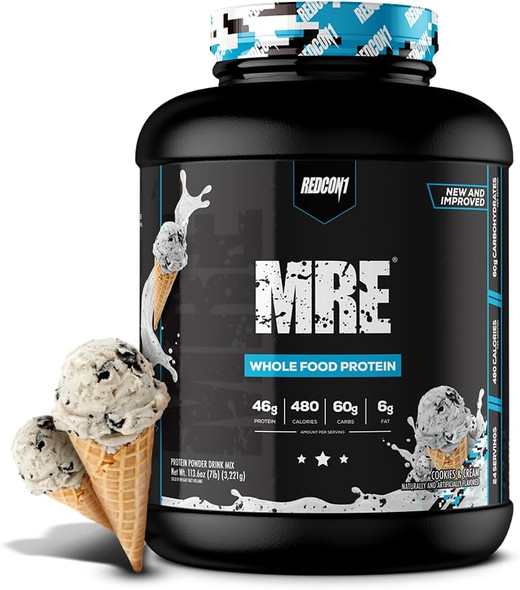 REDCON1 MRE Whole Food Protein Powder Meal Replacement Made with Animal and Plant Based Protein Sources
