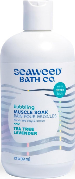 Seaweed Bath Co. Bubbling Muscle Soak Tea Tree Lavender Scent  Sustainably Harvested Seaweed French Sea Clay Arnica