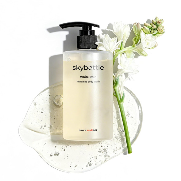 skybottle AHA Body Wash Fig and Woody Scent Refreshing shower gel AHA cleanser Smooth skin care pH-balanced formula Woody Green and Sweet Fig scent Dry skin