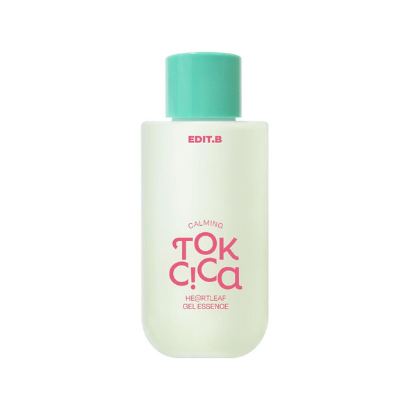 EDIT.B Calming Tok Cica Heartleaf Gel Essence Cooling and Hydrating Facial Essence for Sensitive Skin Lightweight Soothing and Relief Moisturizer Korean Daily Skin Care 1.69 fl.oz / 50ml