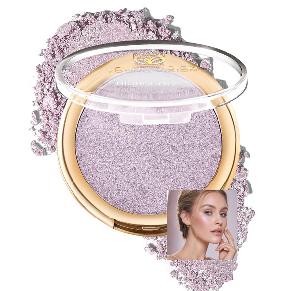 YOUNG VISION Pressed Powder Face Highlighter Luminous Baked Natural Glow Contour Powder