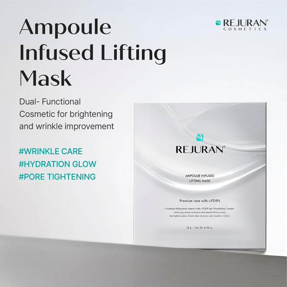 REJURAN Ampoule Infused Lifting Mask, DOT™ c-PDRN® Hydrogel, 4 Count