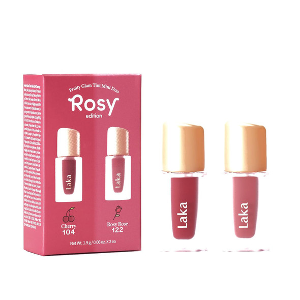 Laka Fruity Glam Tint Mini Duo, 1.9g/0.07oz*2ea