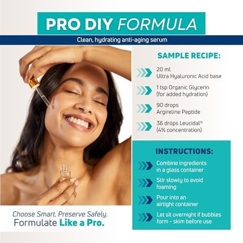 Skin Perfection  Leucidal SF Complete Natural Preservative Alt for Skin Care Making 16 oz | Skin Perfection, Made in USA, Vegan; for Cosmetics Lotion Soap Making Hyaluronic Acid Vitamin C Serums Creams; Lactobacillus