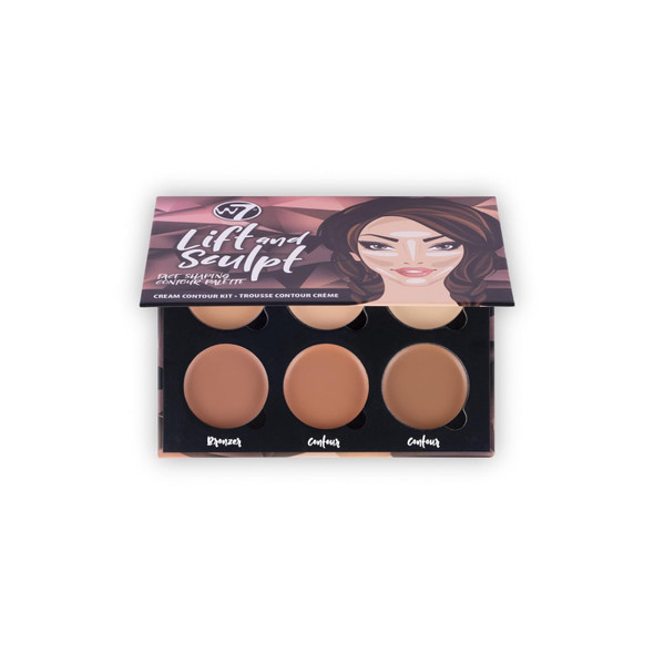 W7 Lift and Sculpt Cream Contour Kit Conceal Highlight and Contour Palette