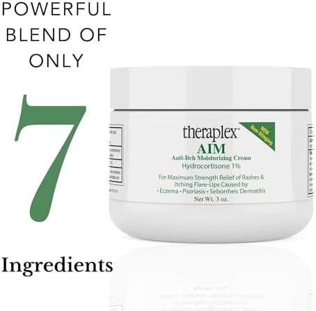 Theraplex AIM - Anti-Itch Moisturizing Cream (3 oz)  Non stinging  Relieves Itching, Rashes  Flare Ups  Helps Repair & Restore the Skin's Natural Protective Barrier