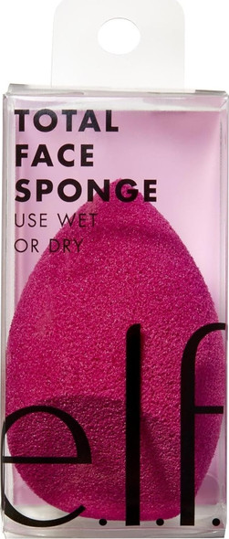 e.l.f. Total Face Blending Sponge Latex-Free Makeup Sponge With Angled & Rounded Sides For Concealer Foundation & more Vegan & Cruelty