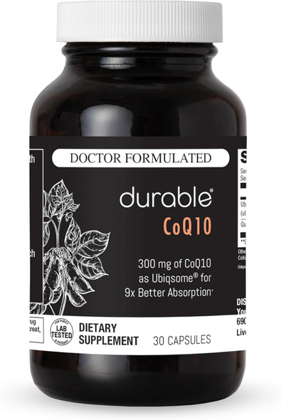 Durable CoQ10 300 mg Ubiqsome, Antioxidant Supplement