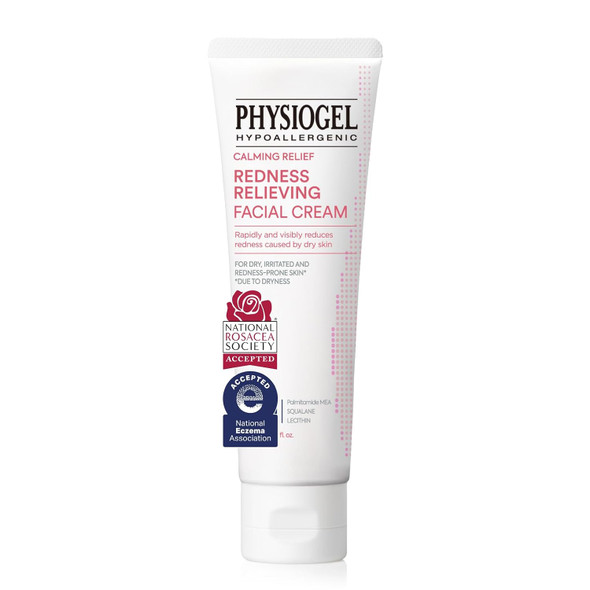 PHYSIOGEL Calming Relief Redness Relieving Facial Cream Soothing Face Moisturizer With Squalane For Dry Irritated & Redness-Prone Skin
