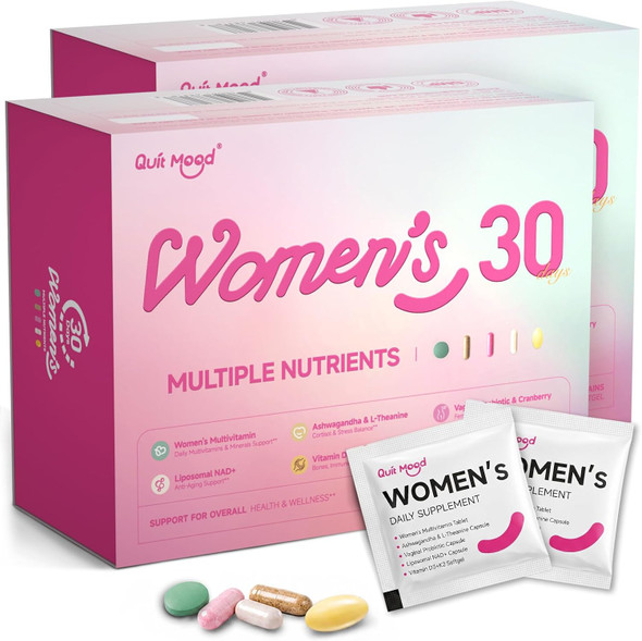 Quit mood Multivitamin for Women 30+ with D3+K2 Probiotics and NR