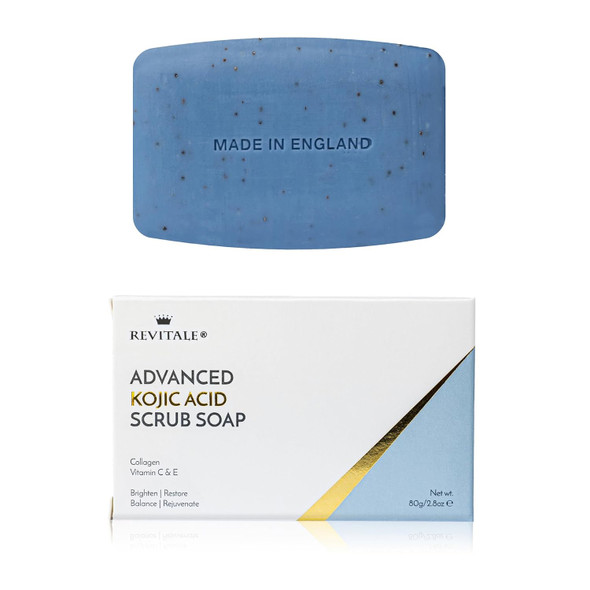 Revitale Advanced Kojic Acid Brightening Scrub Soap – Restoring & Balancing Bar for a Radiant, Rejuvenated Look