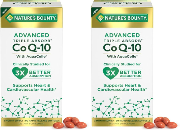 Nature's Bounty Advanced Triple Absorb Co Q-10, 90 Count