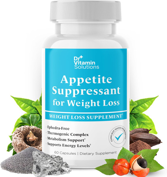 DR VITAMIN SOLUTIONS Appetite Suppressant for Weight Loss Thermogenic Fat Burner Ephedra Free